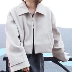 tiptop 美品　ジップアップブルゾン　アイボリー