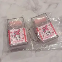 サンリオ ローラー付き 消しゴム風 キーホルダー マイメロ 2個セット