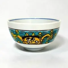 【 九谷焼 幸窯 鬼絵 波文 飯碗 茶碗 ( 新品 ) 】のサムネイル