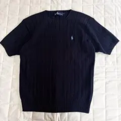 ラスト１点【正規品】ポロラルフローレン コットン 半袖 サマーニット 黒 メルカリ