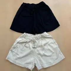 branshesショートパンツ2枚組（ブラック・ホワイト）