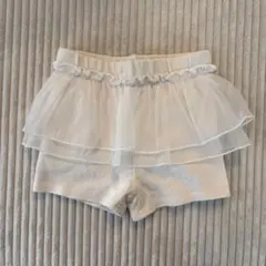 petit main プティマイン 一分丈フリルショートパンツ 80