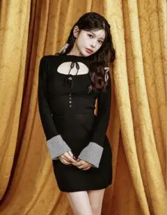 フロントオープンニットミニワンピース Darich