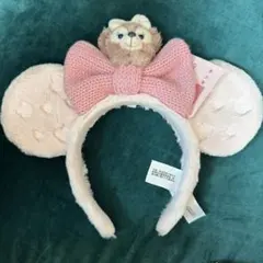 香港ディズニー　ミニーとシェリーメイ　ぬいぐるみリボンカチューシャ