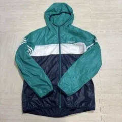 adidas フード付きナイロンジャケット L
