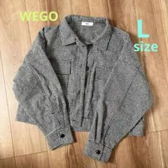 ゲ*松様 WEGO クロップドチェックジャケット L size チェック　　　オ