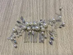 髪飾り　パール　シルバー　ヘッドアクセサリー