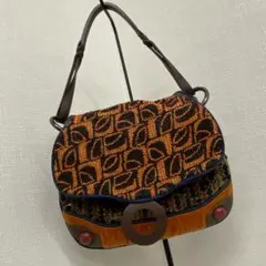 ジャマンピュエッシュ　ハンドバッグ　オレンジ　ビーズ　スパンコール　　no.86