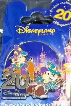 ディズニーランドパリ20周年チップ＆デールのピンバッジ