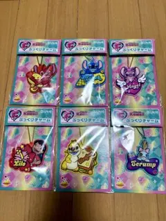 6種コンプディズニーDisneyスティッチF賞happyくじぷっくりチャーム