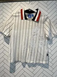 adidas ストライプポロシャツ s