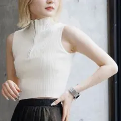 PAGEBOY リブ編みノースリーブセーターのサムネイル