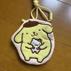 ポムポムプリン フリースがま口ポーチ