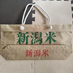 新潟米 プリント エコバッグ 茶色
