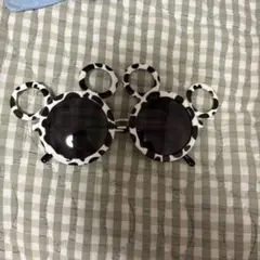 牛柄ミッキーマウス型サングラス
