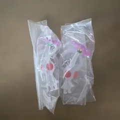 ピクミン クリアキーホルダー 2個セット　白ピクミン　めじるしアクセサリー