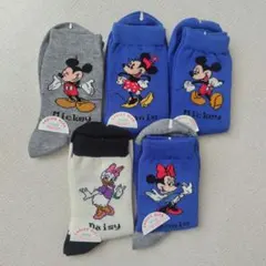 レトロ靴下　ディズニー　ミッキー　ミニー　デイジー　レディースソックス　平成