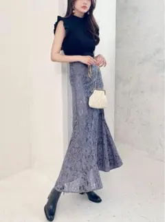 GRL 花柄レースマーメイドスカート