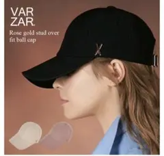 VARZAR キャップ 638 ピンク ゴールドロゴ バザール
