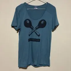 ECLODEVICE マラカス プリント Tシャツ ブルーグリーン 1