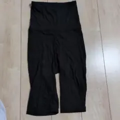 ファイバーヒート 暖 腹巻き付きボトム ５分丈 ブラック