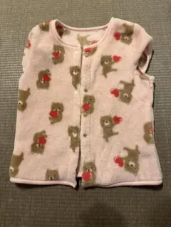ピンククマ柄フリーススリーパー 100cm