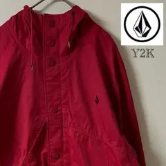 Y2K VOLCOM（ボルコム）ナイロンジャケット/L/レッド