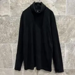 ユニクロ ヒートテック タートルネック カットソー XL 黒 ブラック 1638