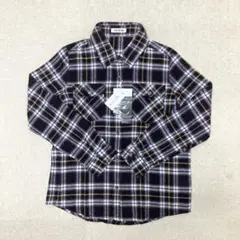 新品❤️ CLEF DE SOL ネルシャツ　長袖　チェック柄　ブラウン　Mサイズ