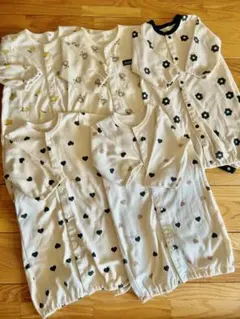 新生児　西松屋　ツーウェイ・ドレスオール5着セット　女の子