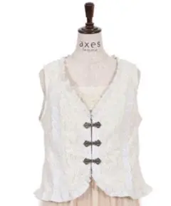 ★値下げ　axes femme ビットデザインレースベスト