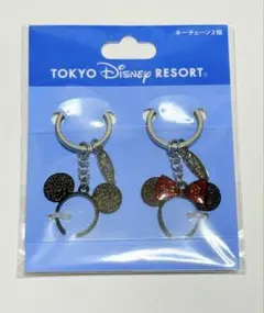 ディズニー　カチューシャ　キーチェーン　ペア　ミッキー　ミニー