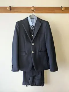 卒業式　男子160cm　スーツ 紺