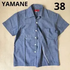 YAMANE ヤマネ EVISU エヴィス 開襟シャツ オープンカラーシャツ 紺のサムネイル