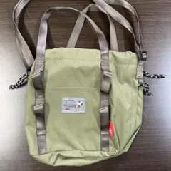 スヌーピー　ルートート　2way ショルダーバッグ　カーキ