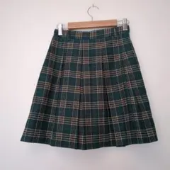 グリーン系 チェック柄 プリーツスカートのサムネイル