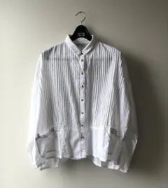 ヘ*ん様 美品 ヤッコマリカルド ピンタックオーバーサイズシャツ 綿