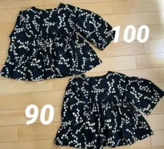 ベビー服 子供服 プティマイン トップス 花柄 カットソー 姉妹 お揃い