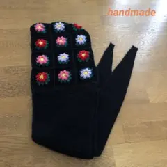 モチーフ編みソフィーフード　マフラー