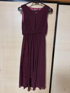 【美品クリーニング済】パーティドレス　ワインレッドのサムネイル
