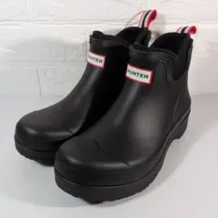 【美品】HUNTER メンズ プレイ ネオプレン チェルシー ブーツ ブラックのサムネイル