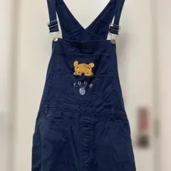 くまのプーさん 刺繍 デニム オーバーオール ヴィンテージ レア 90年代 