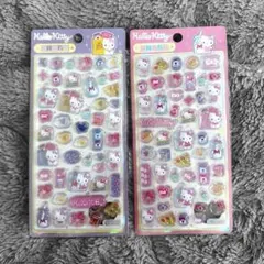 海外限定 キティ ぷっくりシール 2点