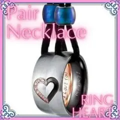 箱付き♥ ペア ネックレス ブラック ローズ ハート ステンレス お揃い 恋人