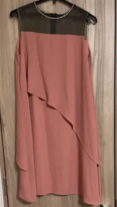 【AIMER】コーラルピンクパーティードレス|二次会|結婚式|お呼ばれ