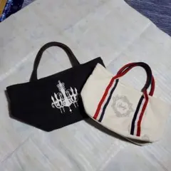 Rady シャンデリア刺繍の黒トートと白トートセット