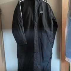 adidas ブラック ベンチコート XL
