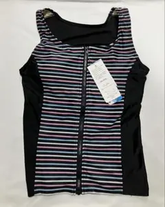 フィットネス 水着 ラン型 レディース セパレート（カラフルボーダー ９Ｍ）