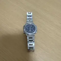 シルバー ステンレス アナログ時計 ダークブルー seiko