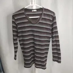 a.v.v homme　Tシャツ長袖　カットソー　ボーダー